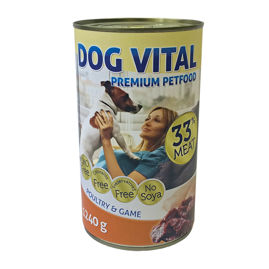 Dog Vital konzerv poultry&game 1240gr