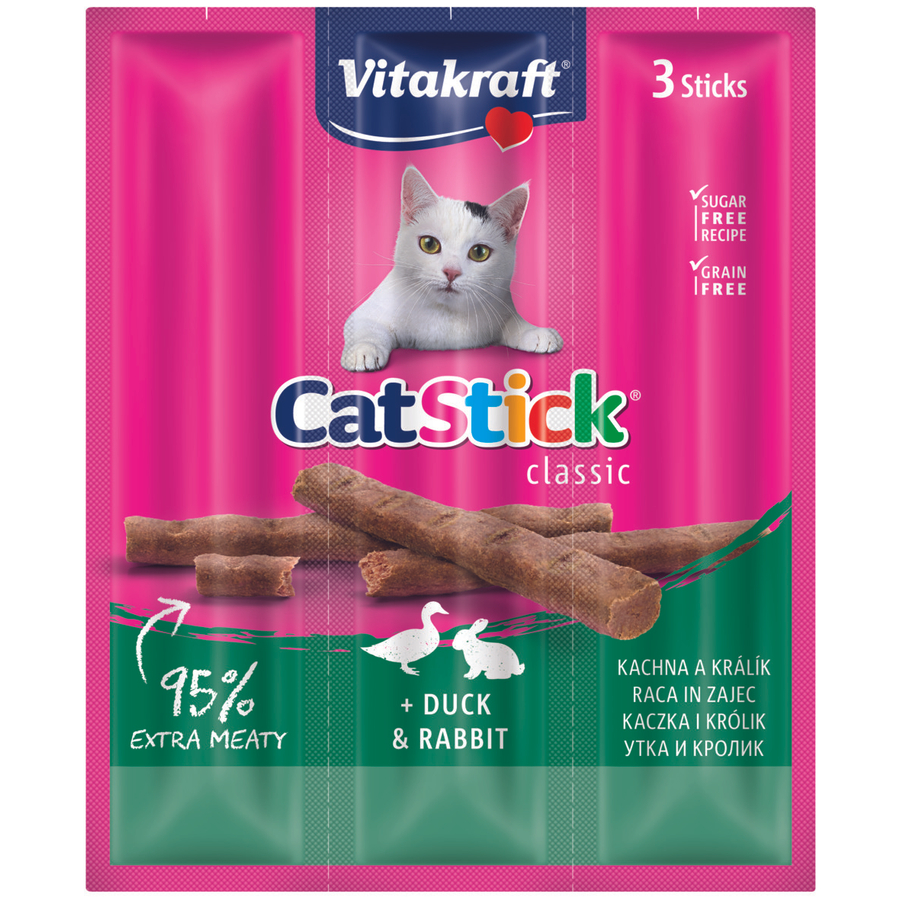 Vitakraft Cat Stick Jutalomfalat Mini Nyúl & Kacsa 3x6g